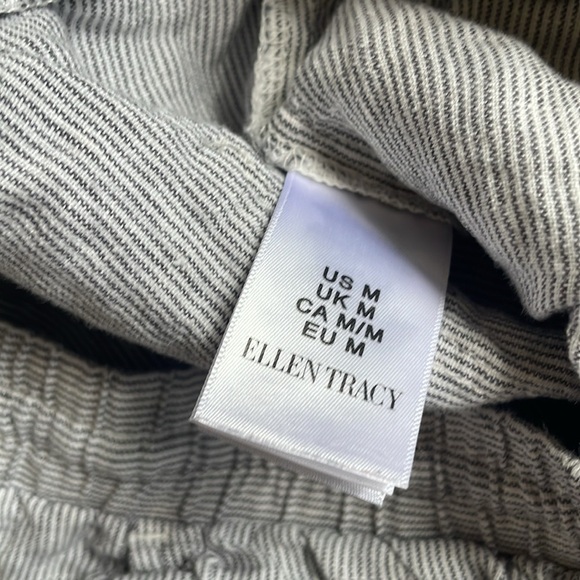 Ellen Tracy Women's Coastal Striped Linen Shorts - Picture 9 of 10